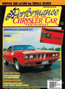 CHRYSLER CAR ENTHUSIAST 1992 JULY - MOPAR 360, AUSTRALIAN CHARGER R/T, CUDA